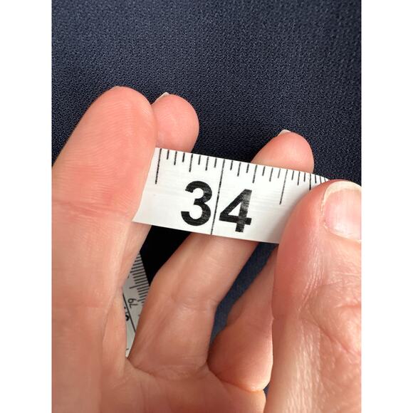 Never Fully Dressed Pants Women 8 Navy Blue High Rise Straight Stretch Zip Ankle - Picture 9 of 10